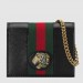 Gucci Black Rajah Chain Card Case Wallet