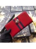 Gucci Rajah Zip Around Wallet In Red Leather