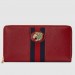 Gucci Rajah Zip Around Wallet In Red Leather