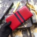 Gucci Rajah Zip Around Wallet In Red Leather