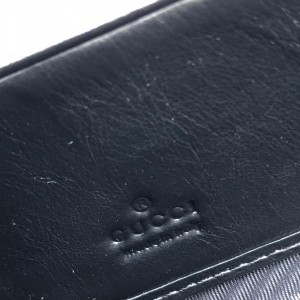Gucci Rajah Zip Around Wallet In Black Leather