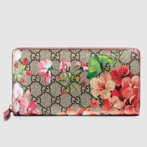 Gucci GG Blooms Zip Around Wallet