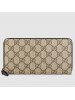 Gucci Beige GG Supreme Zip Around Wallet