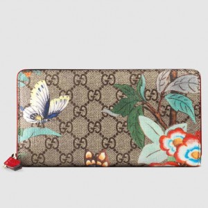 Gucci GG Supreme Tian Zip Around Wallet