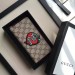Gucci Zip Around Wallet In Embroidered Heart And Snake