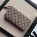 Gucci Zip Around Wallet In Embroidered Heart And Snake