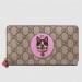 Gucci GG Supreme Zip Around Wallet With Bosco Patch