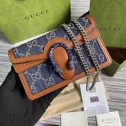 Gucci Dionysus Super Mini Bag In GG Washed Denim
