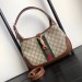 Gucci Beige Jackie 1961 Small Hobo Bag With Brown Trim