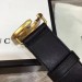 Gucci GG Marmont leather belt with shiny buckle