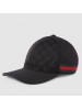 Gucci Black Original GG Canvas Baseball Hat With Web