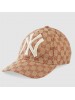 Gucci Beige Baseball Hat With NY Yankees™ Patch