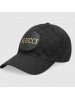 Gucci Black Original GG canvas baseball hat