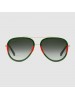 Gucci Aviator Metal Sunglasses 461704-2363