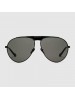 Gucci black and grey Aviator sunglasses