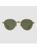 Gucci Round-frame gold and green sunglasses