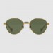 Gucci Round-frame gold and green sunglasses