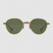 Gucci Round-frame gold and green sunglasses