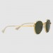 Gucci Round-frame gold and green sunglasses