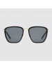 Gucci Square acetate and metal sunglasses