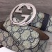 Gucci Beige/blue GG Supreme canvas belt with G buckle