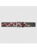 Gucci black GG Supreme belt with Kingsnake print