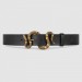 Gucci Leather belt with snake buckle