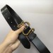 Gucci Leather belt with snake buckle