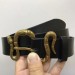 Gucci Leather belt with snake buckle