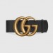 Gucci 7CM(2.75") Wide Leather Belt With Double G