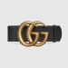 Gucci 7cm(2.75") Wide Leather Belt With Double G