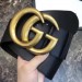 Gucci 7CM(2.75") Wide Leather Belt With Double G