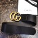 Gucci 7CM(2.75") Wide Leather Belt With Double G