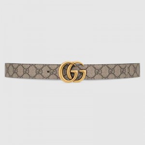 Gucci GG Marmont reversible black leather belt