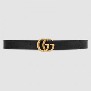 Gucci GG Marmont reversible black leather belt