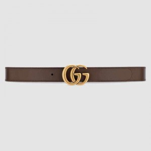 GG Marmont reversible brown leather belt