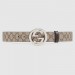 Gucci Beige/ebony GG Supreme canvas belt with G buckle