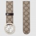 Gucci Beige/ebony GG Supreme canvas belt with G buckle