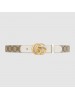 Gucci GG thin Marmont White leather details belt