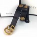 Gucci Black Leather Belt With Animal Studs