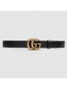 Gucci Black Leather belt with Double G buckle