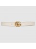 Gucci GG Marmont reversible white leather belt