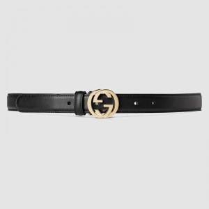 Gucci Leather belt with interlocking G buckle