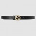 Gucci Leather belt with interlocking G buckle