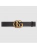 Gucci Leather belt with Double G buckle with snake