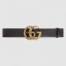 Gucci Leather belt with Double G buckle with snake