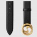 Gucci Leather belt with interlocking G buckle 474347