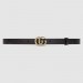 Gucci Leather belt with pearl Double G buckle