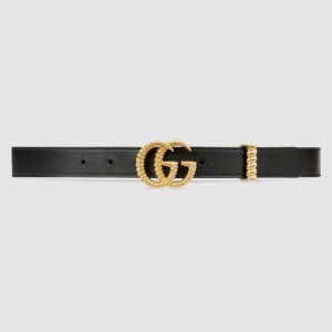 Gucci Leather belt with torchon Double G buckle