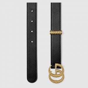 Gucci Leather belt with torchon Double G buckle